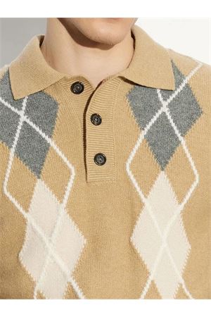 Maglia argyle nei toni grigio, burro e beige PAOLO PECORA | A055F002U8A1